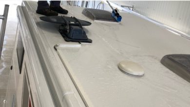 Wohnwagen Dach reinigen
