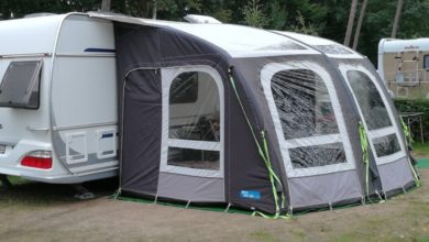 Luftvorzelt: Aufblasbares Vorzelt für Wohnwagen